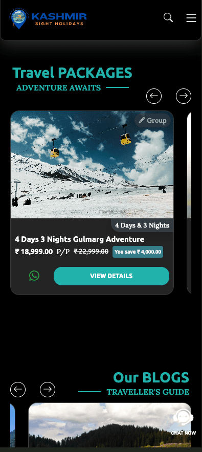 Kashmir Travek Booking website
